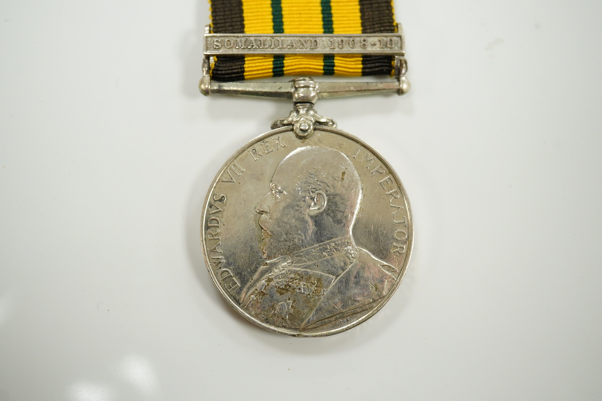 An Africa General Service medal with Somaliland 1908-10 clasp to 94 H.VLDR DHERO KHAN, 76/PUNJABIS